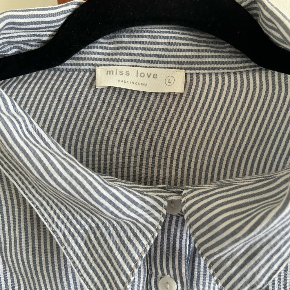 Classic Blue Striped Button-Down Shirt - Picture 2 of 6